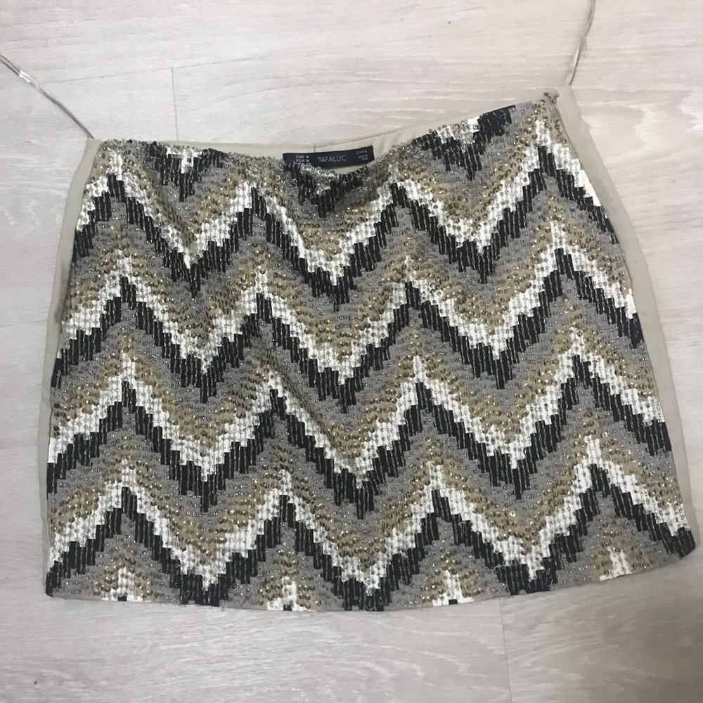 *3 for $30* Zara Trafaluc Beaded Mini Skirt